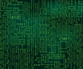 Cyberpunk. Horizontal pattern.