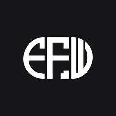 Obraz premium FFW letter logo design on black background. FFW creative initials letter logo concept. FFW letter design.