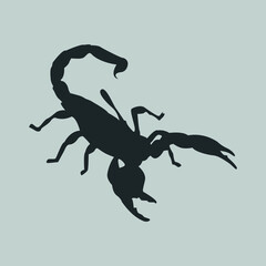 Scorpion vector illustration, vectorized silhouette. eps 10.