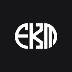 FKM letter logo design on black background. FKM creative initials letter logo concept. FKM letter design.