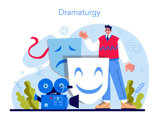 Actor and actress concept. Theatrical performer or movie production