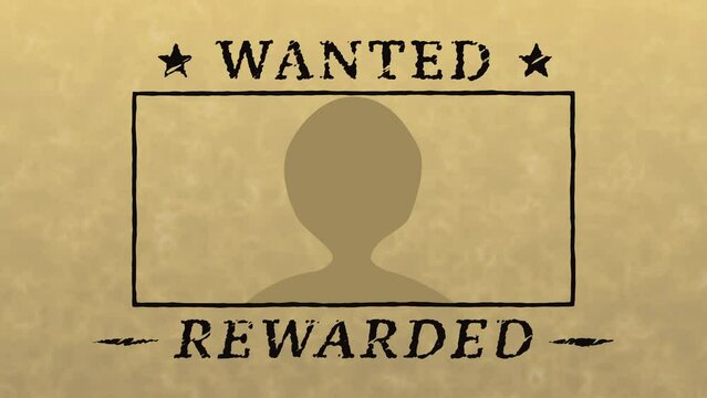 Wild West Wanted Posters with Human Figure and Paper Texture