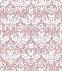 Poster Orient classic purple and white pattern. Seamless abstract background with vintage elements. Orient background. Ornament for wallpaper and packaging © Fine Art Studio