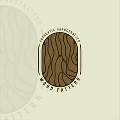 wood pattern for woodworker logo line art vintage vector illustration template icon graphic design. carpentry sign or symbol for professional carpenter with badge typography style