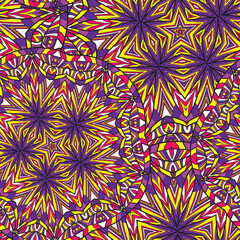Seamless repeating oriental pattern. Mandala illustration.