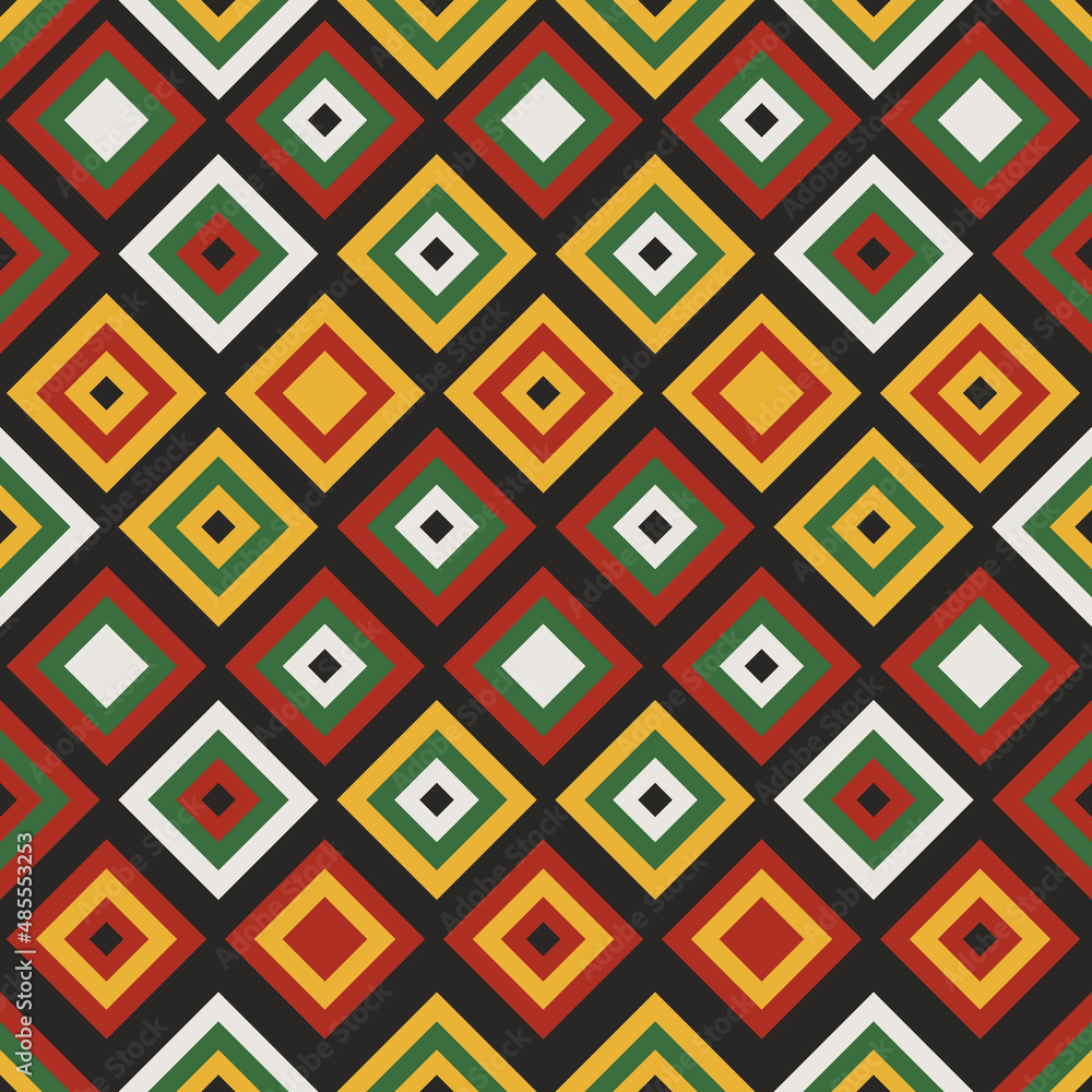 Poster colorful rhombs vector pattern. seamless and vector diamonds ornament.