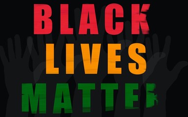 Black lives matter modern logo, banner, design concept, sign, with black and white text on a flat black background. Black lives matters. Social poster, banner. Stop racism police violence. - obrazy, fototapety, plakaty