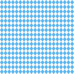 Checker blue and white diamonds pattern. Vector seamless wallpaper tiles.