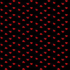 Fototapeta na wymiar Vector seamless love symbol half-drop pattern, with stylish hearts