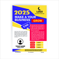 Flyer  Poster layout. flyer template with Graphic Elements.