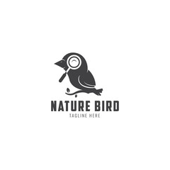cute bird logo design vector illustration icon symbol