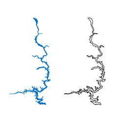 Lake Oahe. map. the largest reservoir in the USA