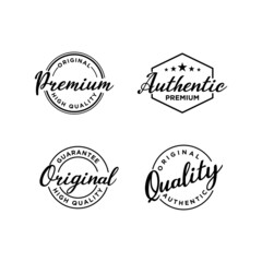set collection quality premium stamp label design