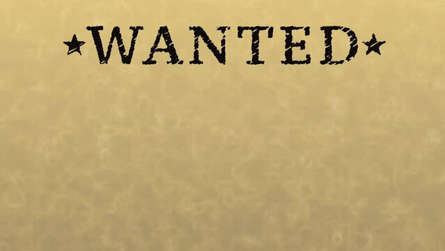 Wild West Wanted on Paper Texture