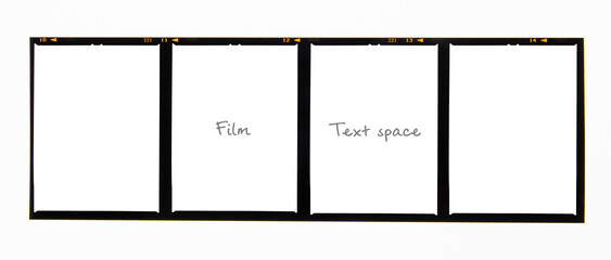 Medium format color film frame.With white space.text space.