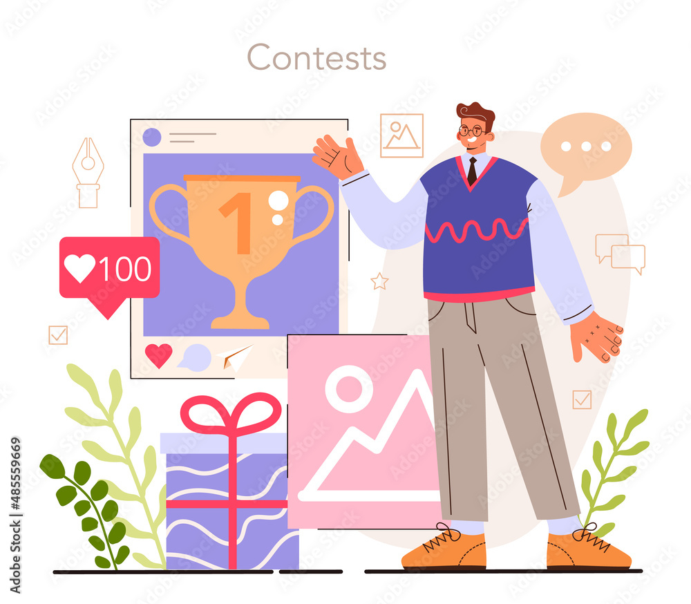 Poster Contest. Social media content manager guidance. How create visual