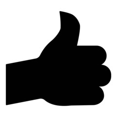  Thumbs Up Cartoon Flat Icon Isolated On White Background