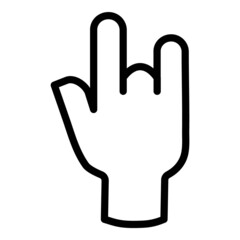 Fototapeta premium That Rocks Cartoon Flat Icon Isolated On White Background