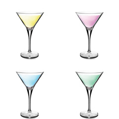 set of glasses