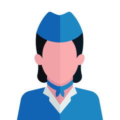 Vector stewardess icon isolated on a white background can be used for your web and mobile app designs.