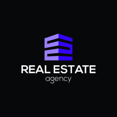 Modern and elegant logo for a real estate agency