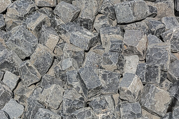 Pile of stone cubes