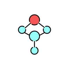 Calcium formule color line icon. Pictogram for web page