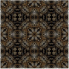 Gold Mardi Gras Carnival  seamless pattern 