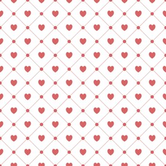 Fototapeta na wymiar Seamless pattern with hearts, romantic background
