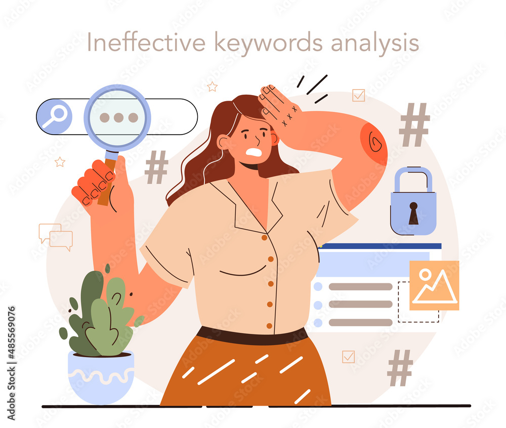 Poster blog promotion mistake. ineffective keywords analysis. idea of search engine