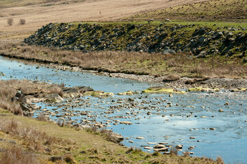 Elan valley and the Rhayader dams countryside in the summertime.