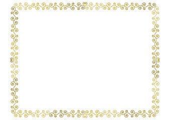 唐草模様のフレームイラスト 