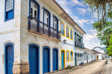 Portuguese Style Colonial Architecture in Paraty, Rio de Janeiro State, Brazil