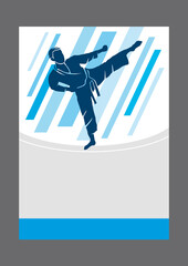 Martial art sport poster in vector quality.