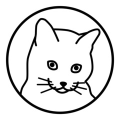 Cat Flat Icon Isolated On White Background