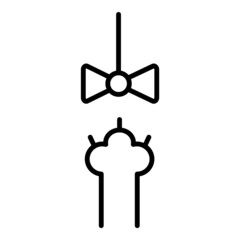 Cat Play Flat Icon Isolated On White Background