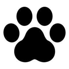 Cat Paw Flat Icon Isolated On White Background