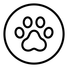 Cat Paw Flat Icon Isolated On White Background