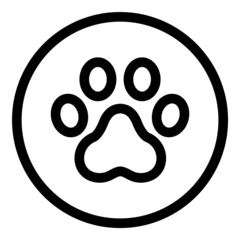 Cat Paw Flat Icon Isolated On White Background