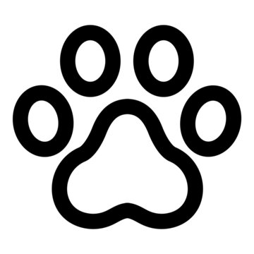 Cat Paw Flat Icon Isolated On White Background