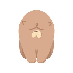 Cute illustration of chow chow dog