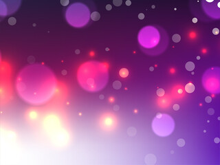 Abstract glowing bokeh purple background design
