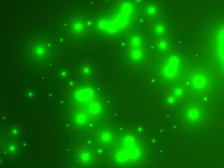 Abstract bright green glowing bokeh background design