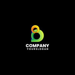 Obraz premium colorful modern letter B logo design