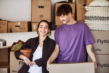 Couple moving house