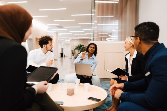 People at business meeting
