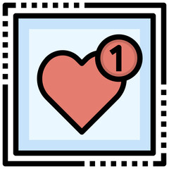 LOVE filled outline icon,linear,outline,graphic,illustration