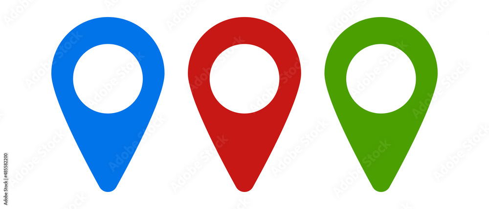 Poster a set of map pin icons. map location information. vectors.