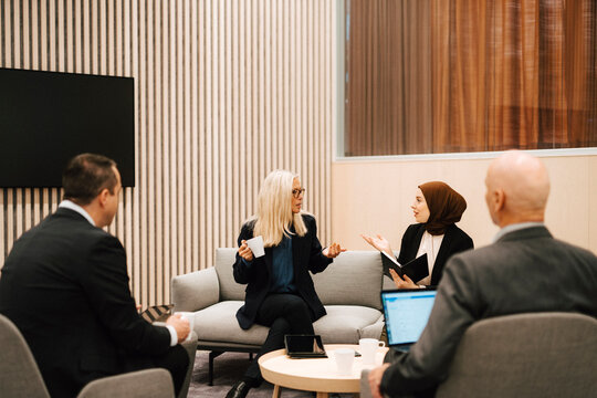 People at business meeting