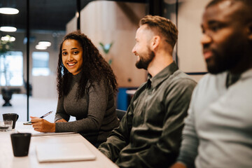 Woman at business meeting